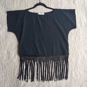Michael Kors Boho Casual Fringe Top